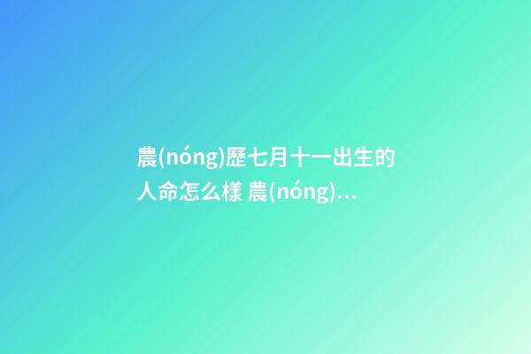 農(nóng)歷七月十一出生的人命怎么樣 農(nóng)歷七月十一出生是什么命運(yùn)-第1張-觀點(diǎn)-玄機(jī)派
